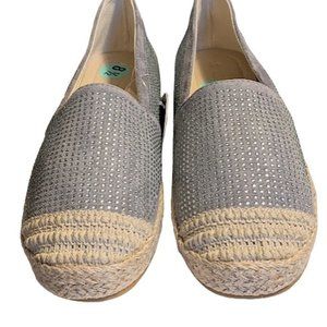 Alexis Bendel Khali Gray Silver Stud Cushion Insole Comfort Flats 8.5 New w/Tag